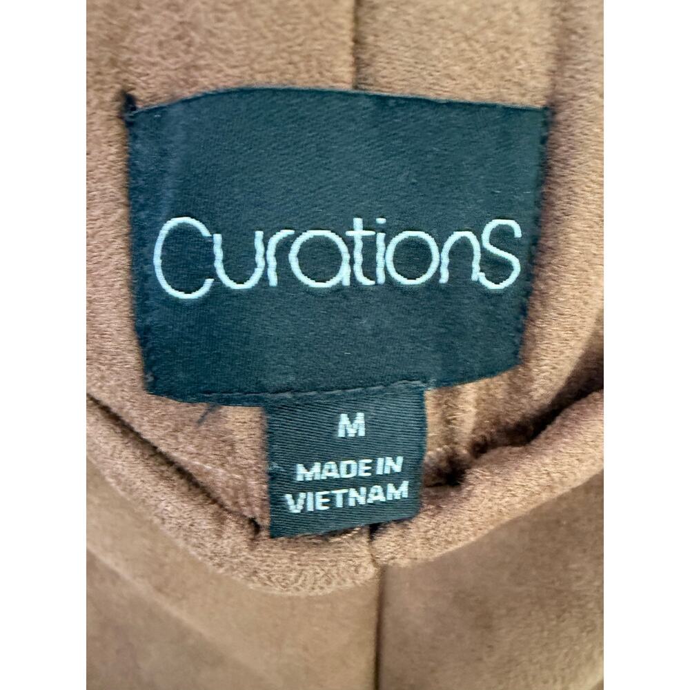 Curations Brown Faux Suede Pull-On Leggings Pants Size Medium - Picture 5 of 6